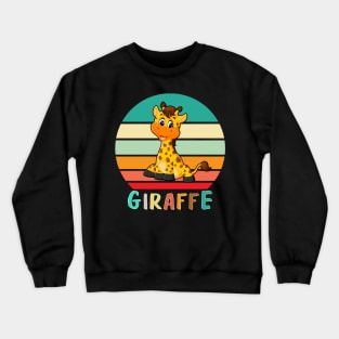 Vintage Retro Giraffe Crewneck Sweatshirt